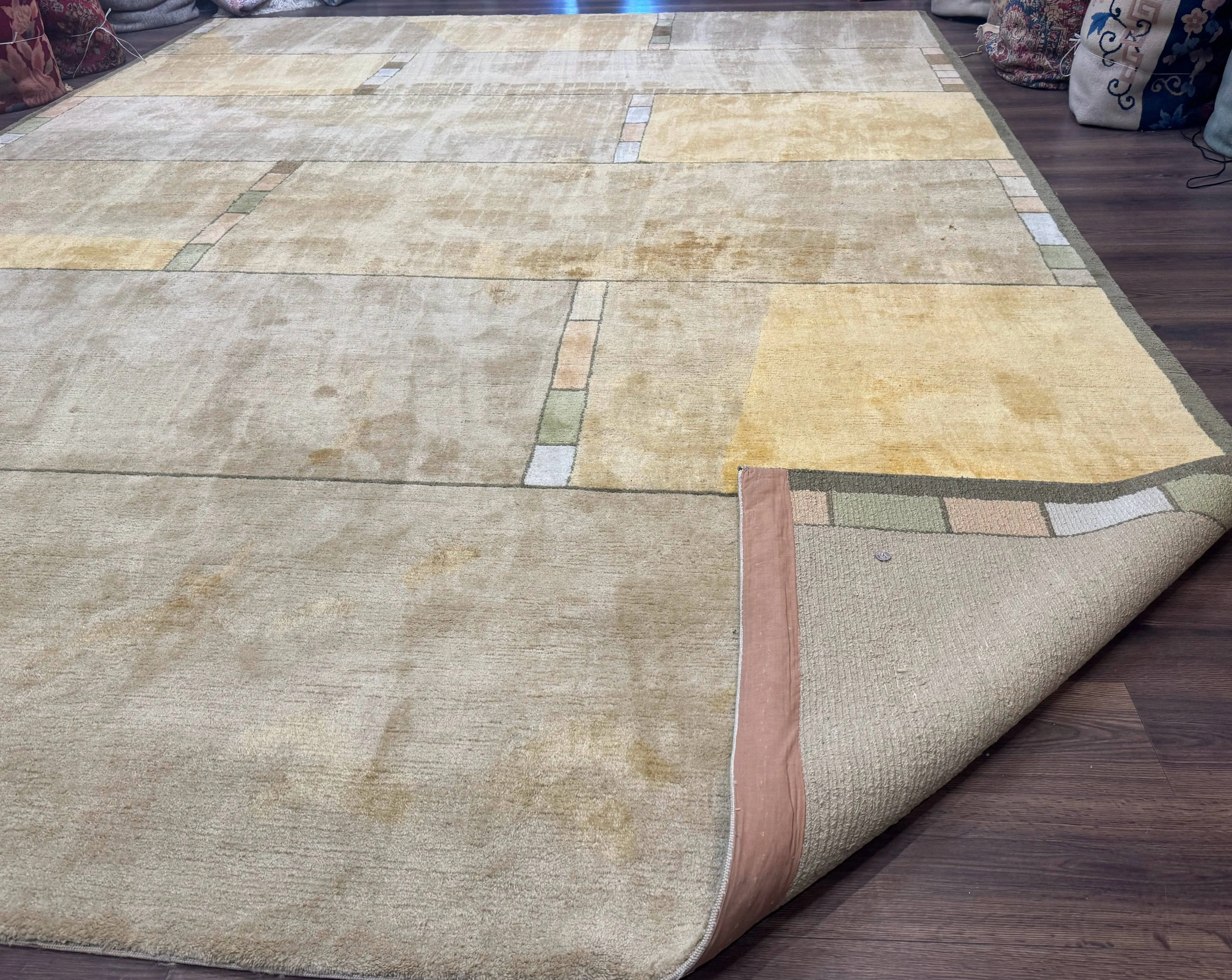Tufenkian Tibetan Rug 12x16, Handmade Wool Modern Area Rug, Palace Size Carpet - Image 10