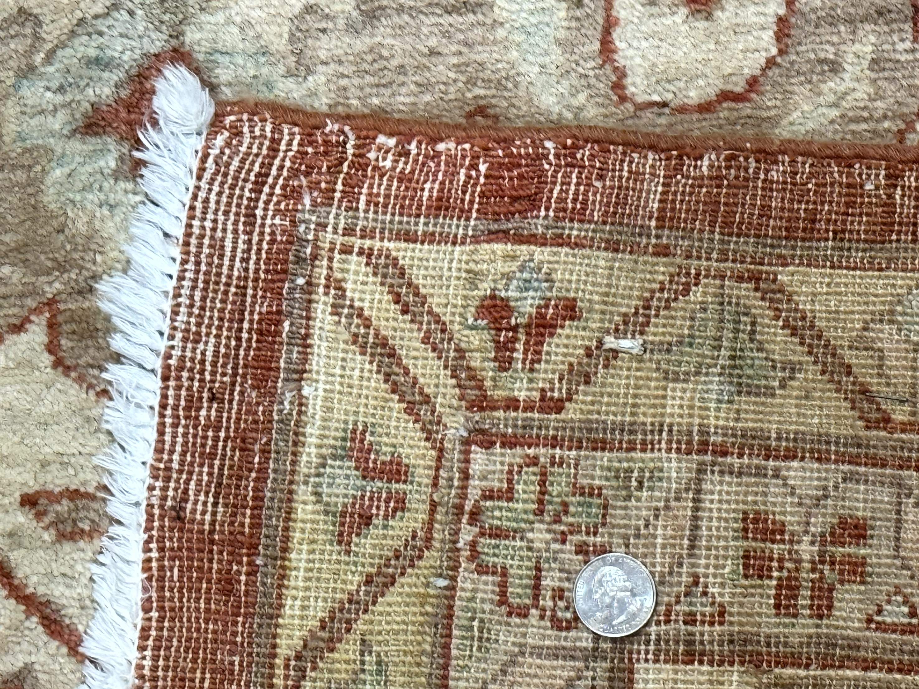 Turkish Heriz Serapi Rug 9x13, Geometric Medallion - Image 10