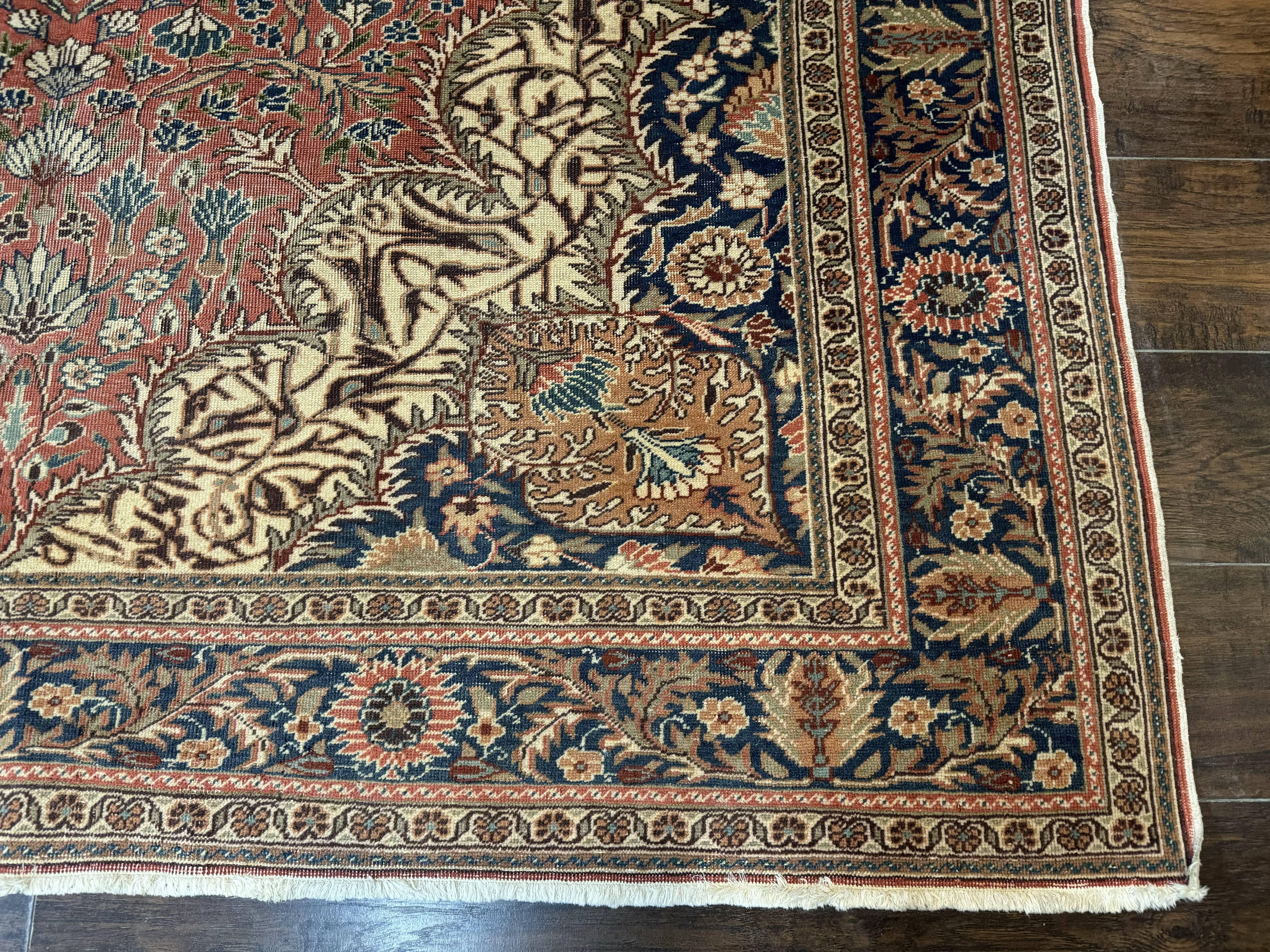 Turkish Kayseri Rug 6x10, Antique Turkish Carpet, Floral Medallion, Oriental Carpet, Red - Image 9