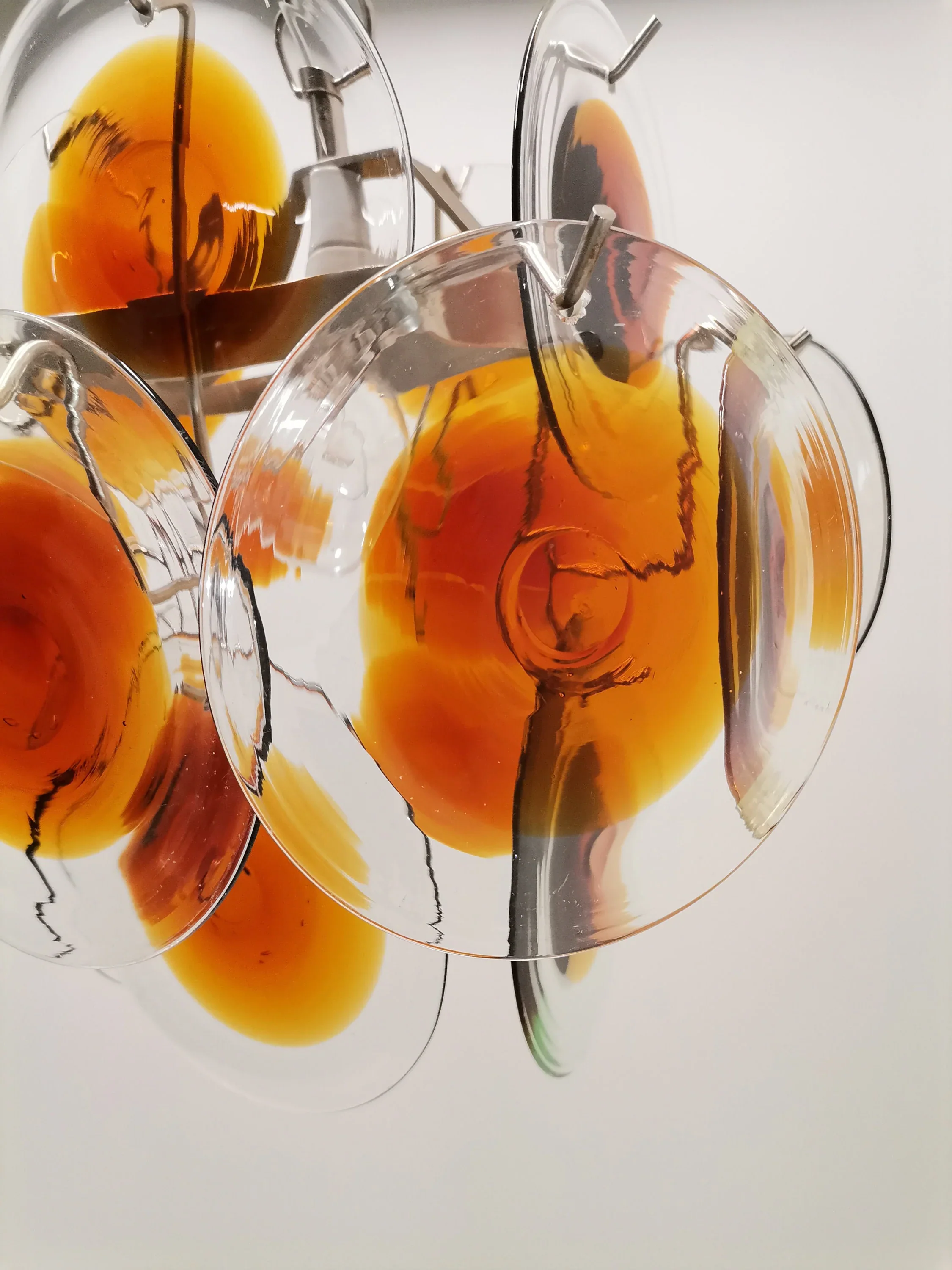 Vintage Murano Orange Brown Chandelier - Image 11