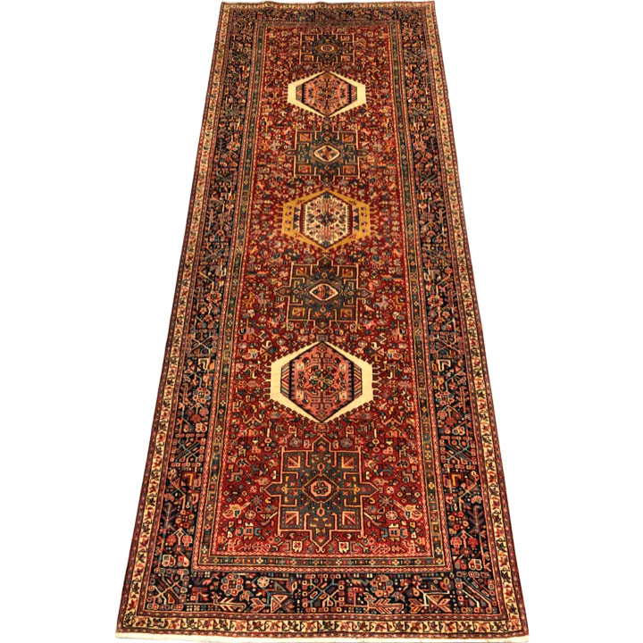 Vintage Karajeh (5'x13' Runner) red/indigo