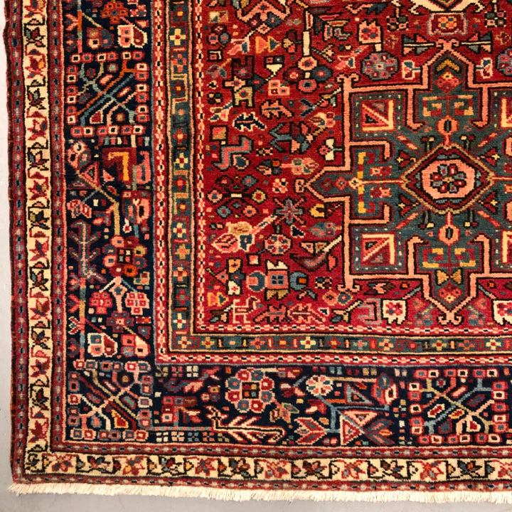 Vintage Karajeh (5'x13' Runner) red/indigo - Image 2